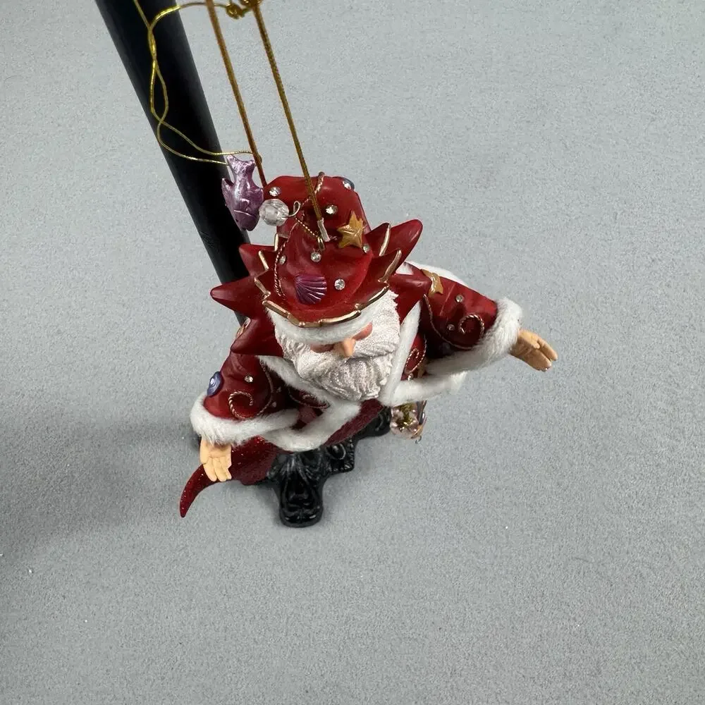 December Diamonds 2013 King Neptune Merman Ornament Red Glitter 55-90815 Fantasy